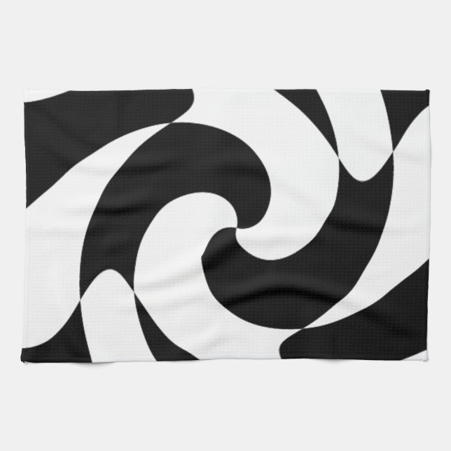 Paño De Cocina Tornillos Blancos Y Negros (Horizontal)