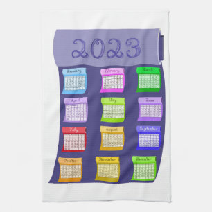 Paño De Cocina Tornillos de tela de tejidos del calendario 2023
