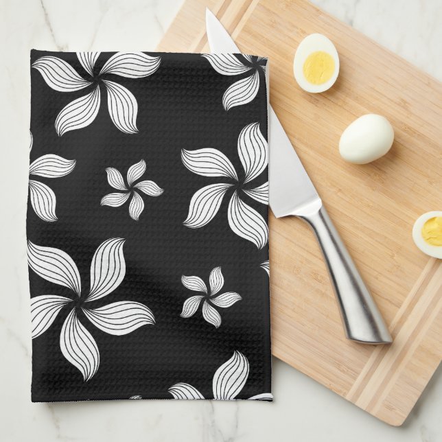 Paño De Cocina Tornillos negros y blancos (Doblado Cuarto)