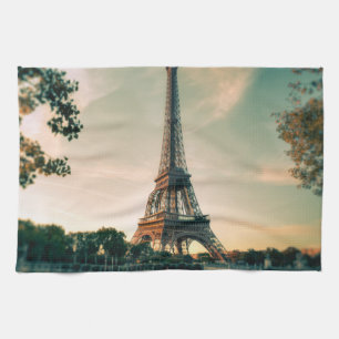 Paño De Cocina Torre Eiffel arrojar almohada