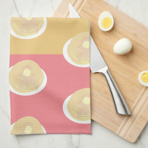 Paño De Cocina Tortitas Sirope Goteando Colorido Rosa Turquesa Am