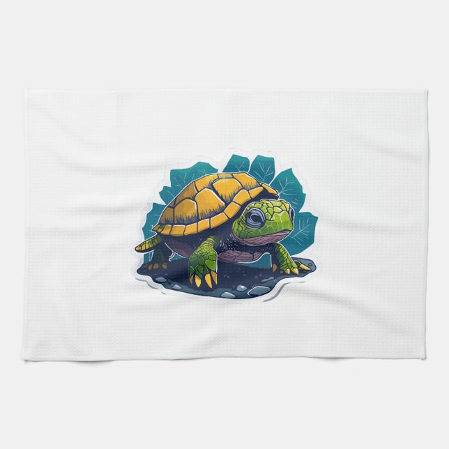 Paño De Cocina Tortuga Adorable (Horizontal)