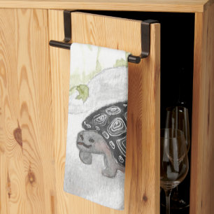 Paño De Cocina Tortuga del bosque de Woodland Watercolor