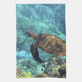 Paño De Cocina tortuga en el mar