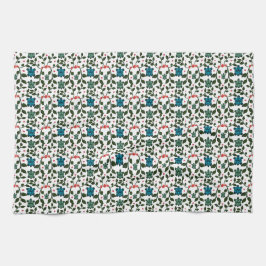 Paño De Cocina Tortuga Marina Tropical Patrón Floral | Océano Cos