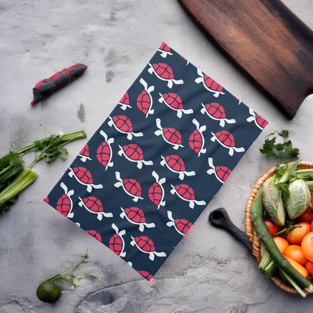 Paño De Cocina Tortuga temática oscura (Kitchen Towel)