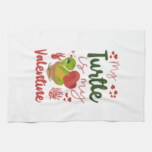 Paño De Cocina Tortuga Tortuga Día de San Valentín Copia Copia Co