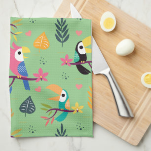 Paño De Cocina Toucans & Parrotts