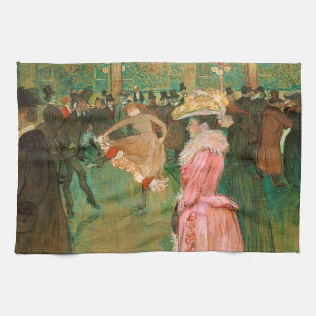 Paño De Cocina Toulouse-Lautrec - En el Rouge, la danza (Horizontal)