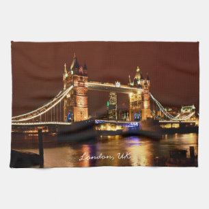 Paño De Cocina Tower Bridge, London at Night, England (Reino Unid