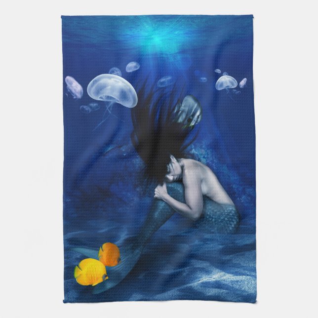 Paño De Cocina Towl de la cocina de la sirena (Vertical)