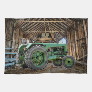 Paño De Cocina Tractor Rustic Barn