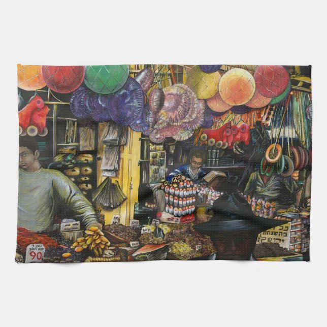 Paño De Cocina Tradiciones de comercio antiguo, Jerusalén (Horizontal)