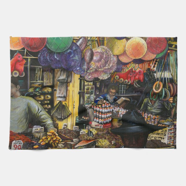 Paño De Cocina Tradiciones de comercio antiguo, Jerusalén (Horizontal)