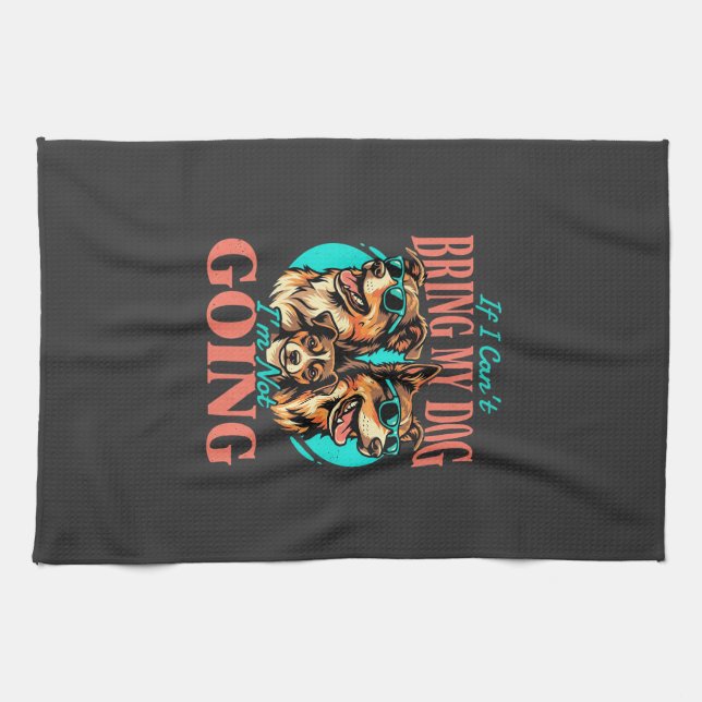 Paño De Cocina Trae a mi perro amante de los perros retro (Horizontal)