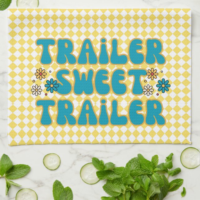 Paño De Cocina Trailer Sweet Trailer Yellow Harlequin (Doblado)