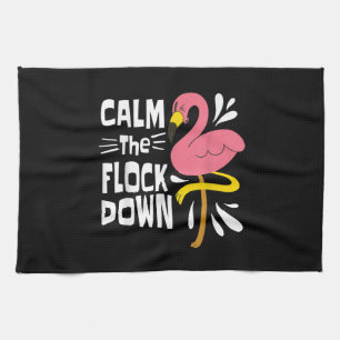 Paño De Cocina Tranquilizar A La Rebaño Con Flamingo Rosa Gracios