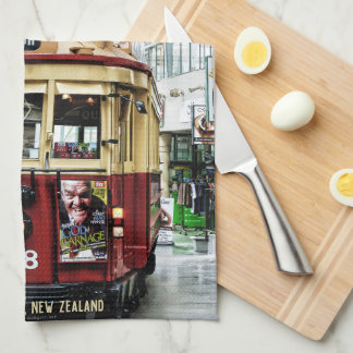 Paño De Cocina Tranvía turístico de la ciudad de Christchurch nº 