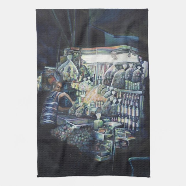 Paño De Cocina Trasladó el gol. Singapur (Vertical)