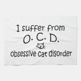 Paño De Cocina Trastorno obsesivo del gato en el quirófano
