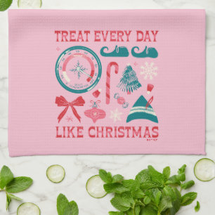 Paño De Cocina Tratar todos los días como Navidades