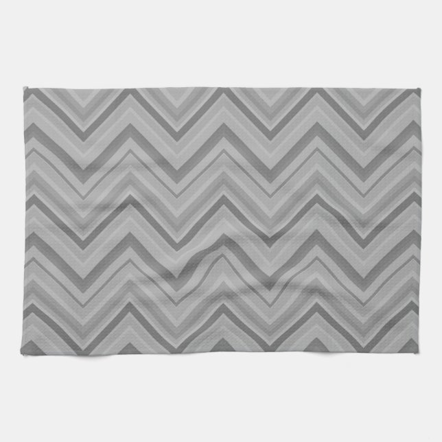 Paño De Cocina Trazos grises zigzag (Horizontal)