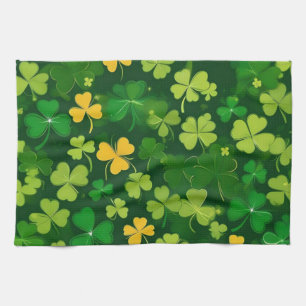 Paño De Cocina Trébol del Día de San Patricio verde y amarillo