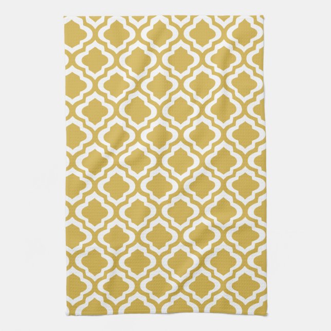 Paño De Cocina Trébol elegante de Quatrefoil del marroquí de la (Vertical)