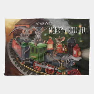 Paño De Cocina Tren de vacaciones de Merry Mouse