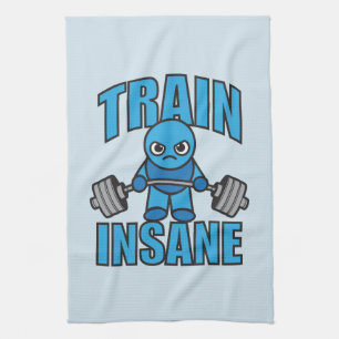 Paño De Cocina TREN INSANE Kawaii Weightlifter Diciembre entrenam