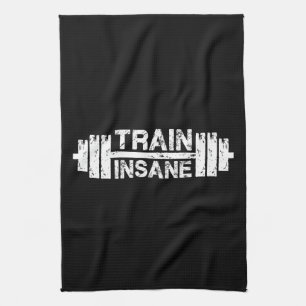 Paño De Cocina Tren loco - Barbell, Gym, Workout Inspirador