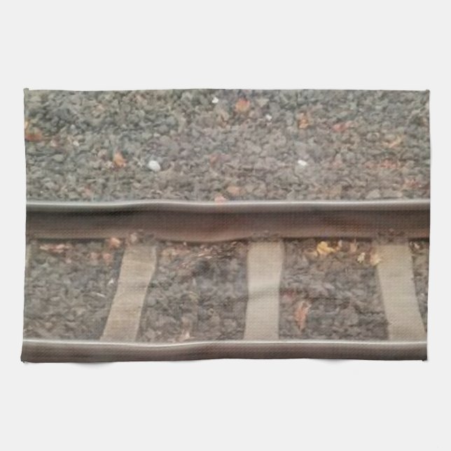 Paño De Cocina Tren Tracks, Ferrocarril (Horizontal)