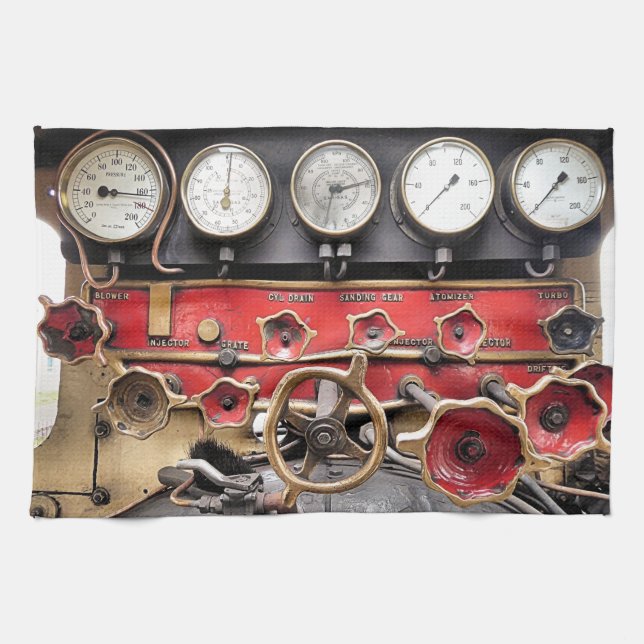 PAÑO DE COCINA TRENES DE VAPOR (Horizontal)