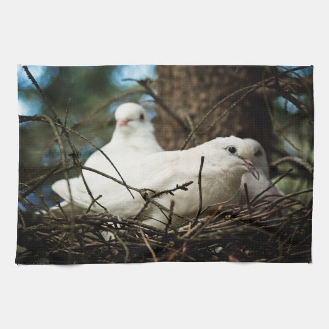 Paño De Cocina Tres en un árbol (Horizontal)