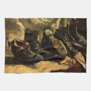 Paño De Cocina Tres pares de zapatos de Vincent van Gogh