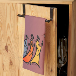 Paño De Cocina Tres Reyes Magos Minimalista