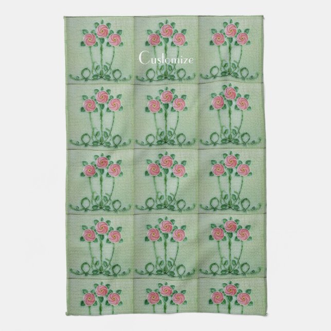 Paño De Cocina Tres rosas rosadas Thunder_Cove (Vertical)