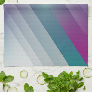 Paño De Cocina Triángulos grises magenta verde azulados