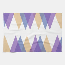 Paño De Cocina Triángulos morados, azules y amarillos