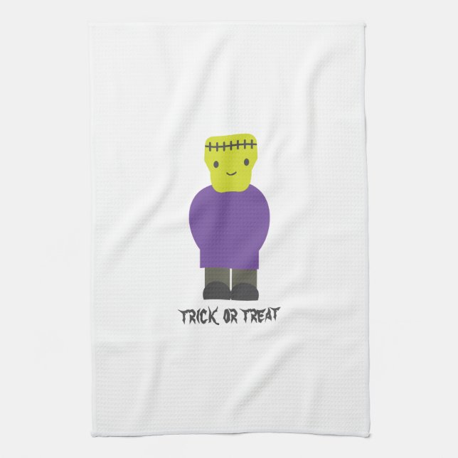 Paño De Cocina Trick o Treat- Cute Frankenstein (Vertical)