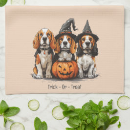 Paño De Cocina Trick O Treat Halloween Beagle Dogs