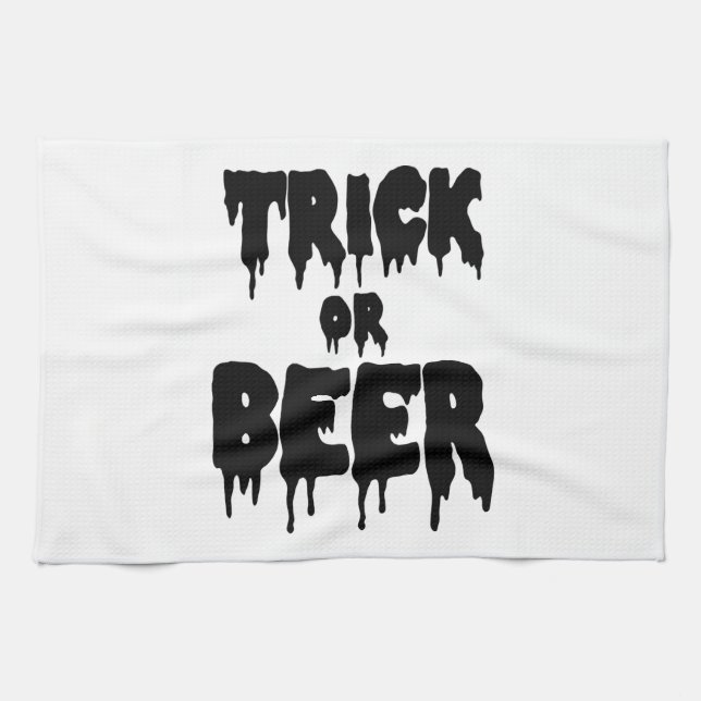 Paño De Cocina trick or beer (Horizontal)