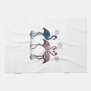 Paño De Cocina Trío de flamencos patrióticos diseño de grabado vi