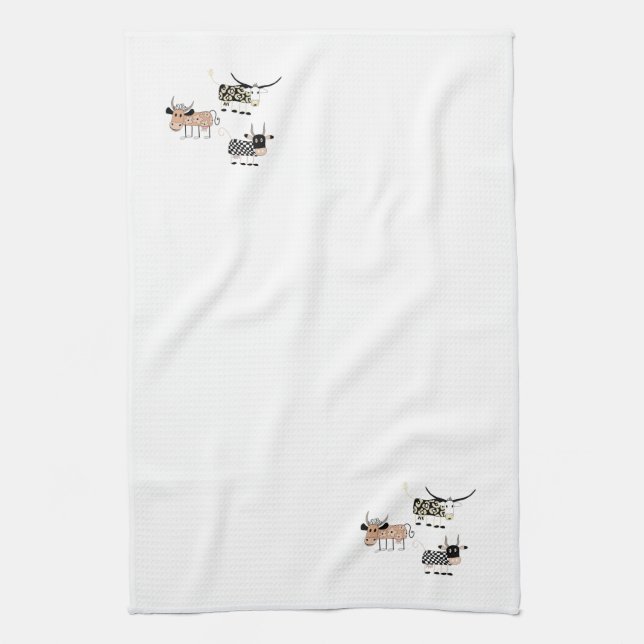 Paño De Cocina Trío de la vaca (Vertical)