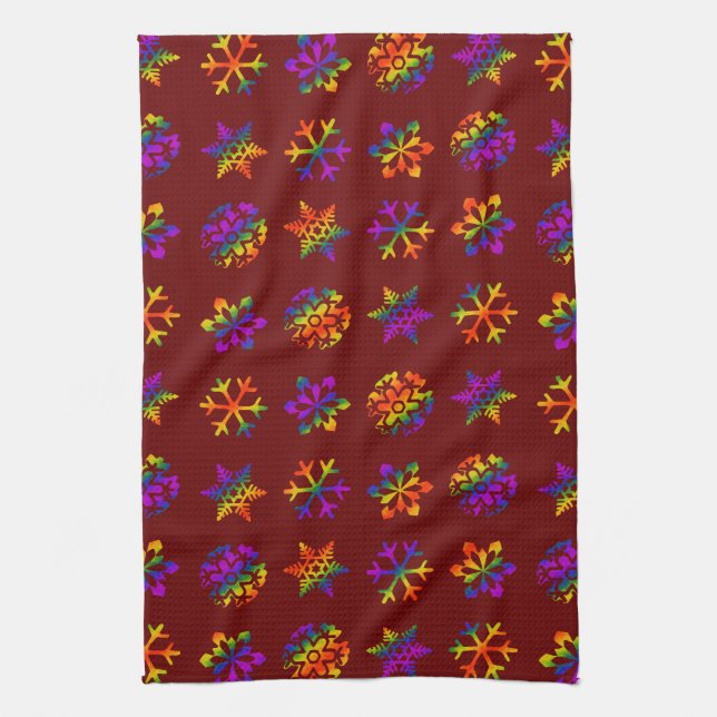 Paño De Cocina Trippy Snowflakes (Vertical)
