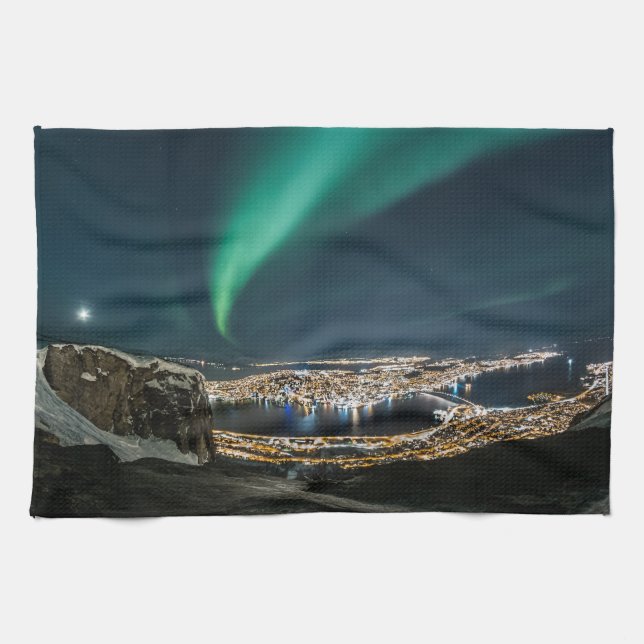 Paño De Cocina Tromso de las luces del norte (Horizontal)