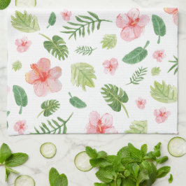 Paño De Cocina Tropical Floral Hawaiano