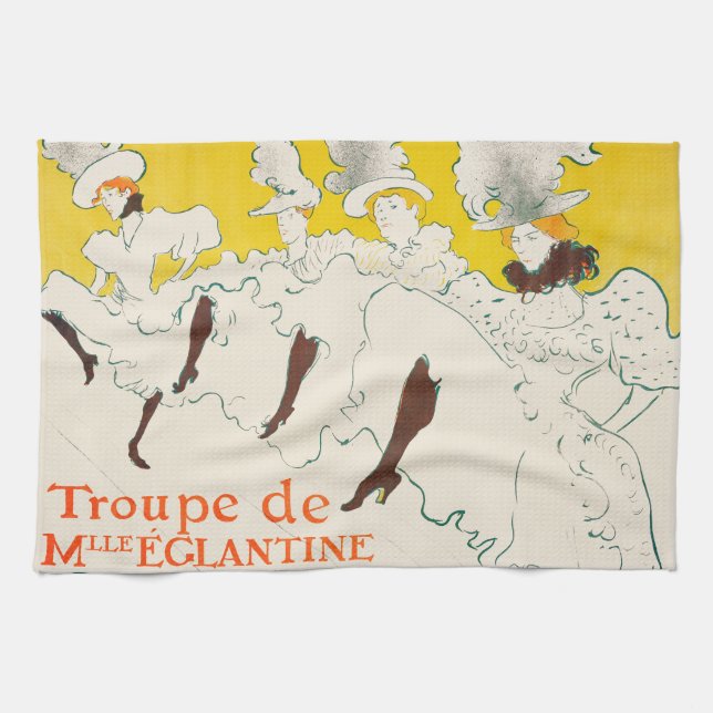 Paño De Cocina Troupe de Mademoiselle Eglantine, Toulouse Lautrec (Horizontal)