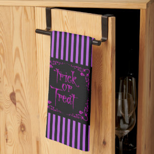 Paño De Cocina Truco o trato morado envenenado