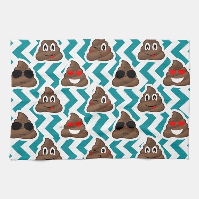Paño De Cocina Trullo loco de las emojis del impulso modelado (Horizontal)